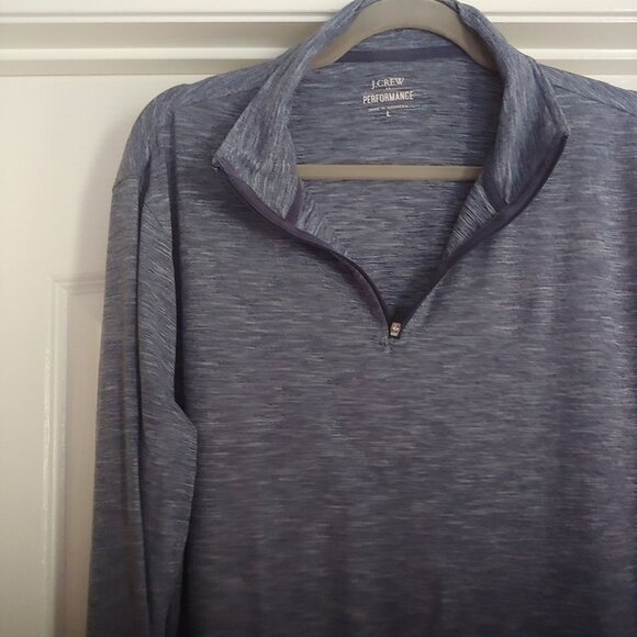 J. Crew Heather Gray Mens L Performance Pullover Dad Camping Golfing Hiking - Picture 2 of 6